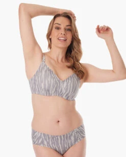 SMOOTH - Ultra Soft Gray Zebra Maternity Nursing Bra -GlowNest Store 3 087d945b 2a99 40be 87fb aefb7dde4c52