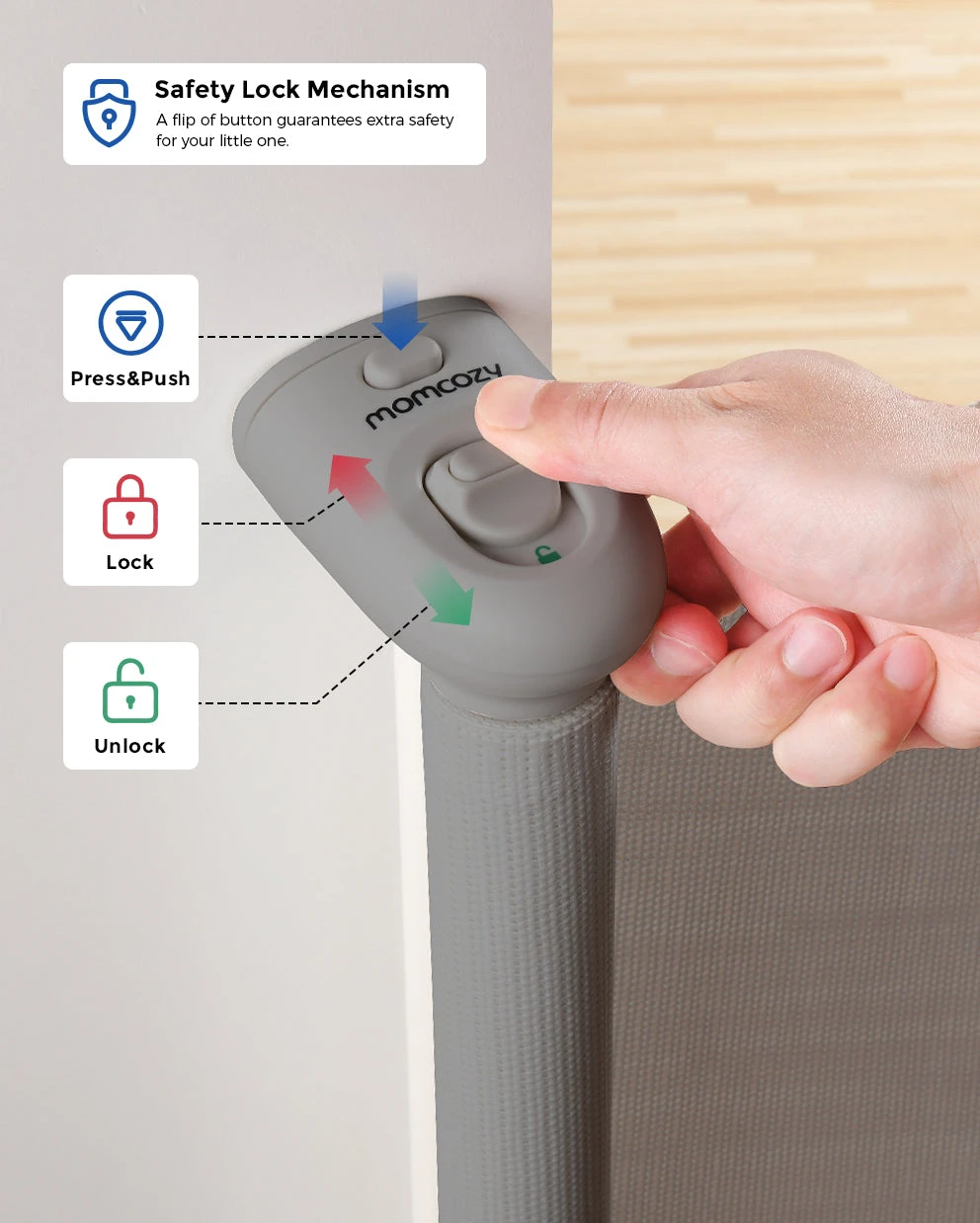 Eco-Friendly & Childproof Retractable Baby Gate 15 Eco-Friendly & Childproof Retractable Baby Gate - Image 15