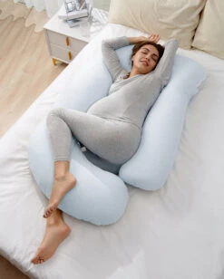 Huggable - U Shaped Maternity Cotton Body Pillow -GlowNest Store 4 3ff051a2 d9b3 46a9 87b0 417bf85e149d