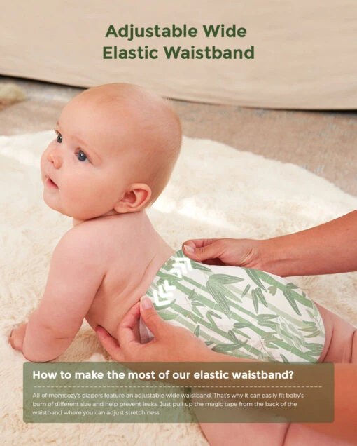 Momcozy Natural Bamboo Diaper - Naturally Antibacterial - Image 6