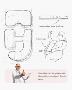 Original Detachable G Shaped Pro Pregnancy Pillow -GlowNest Store 7 178d8b08 c346 4dc5 abc3 35e6c9176feb