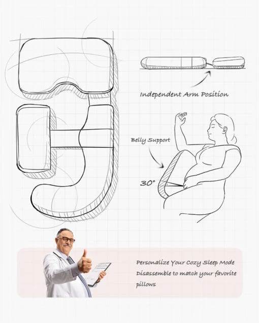 Original Detachable G Shaped Pro Pregnancy Pillow - Image 4