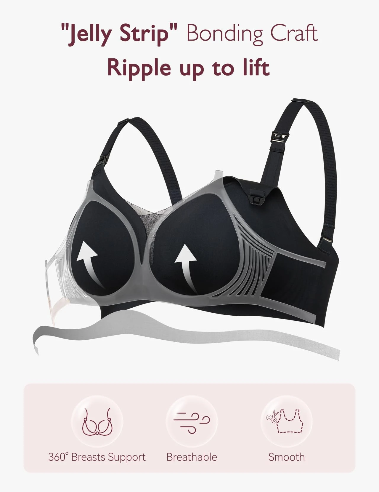 Mesh Support Maternity Bra Pregnancy Padded Wireless Bras - FB051 3 Mesh Support Maternity Bra Pregnancy Padded Wireless Bras - FB051 - Image 3