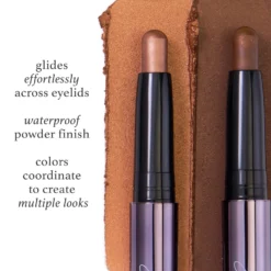 Eyeshadow 101 Crème-to-Powder Eyeshadow Stick Duo, Copper Shimmer & Cocoa Shimmer -GlowNest Store Julep ES101Holiday2023Duo CopperShimmer CocoaShimmer Benefits ECommerce JPG