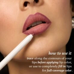 With A Trace Retractable Lip Liner -GlowNest Store Julep WithATrace Model HowToUse Dinara AntiqueRose nocallout ECommerce JPG