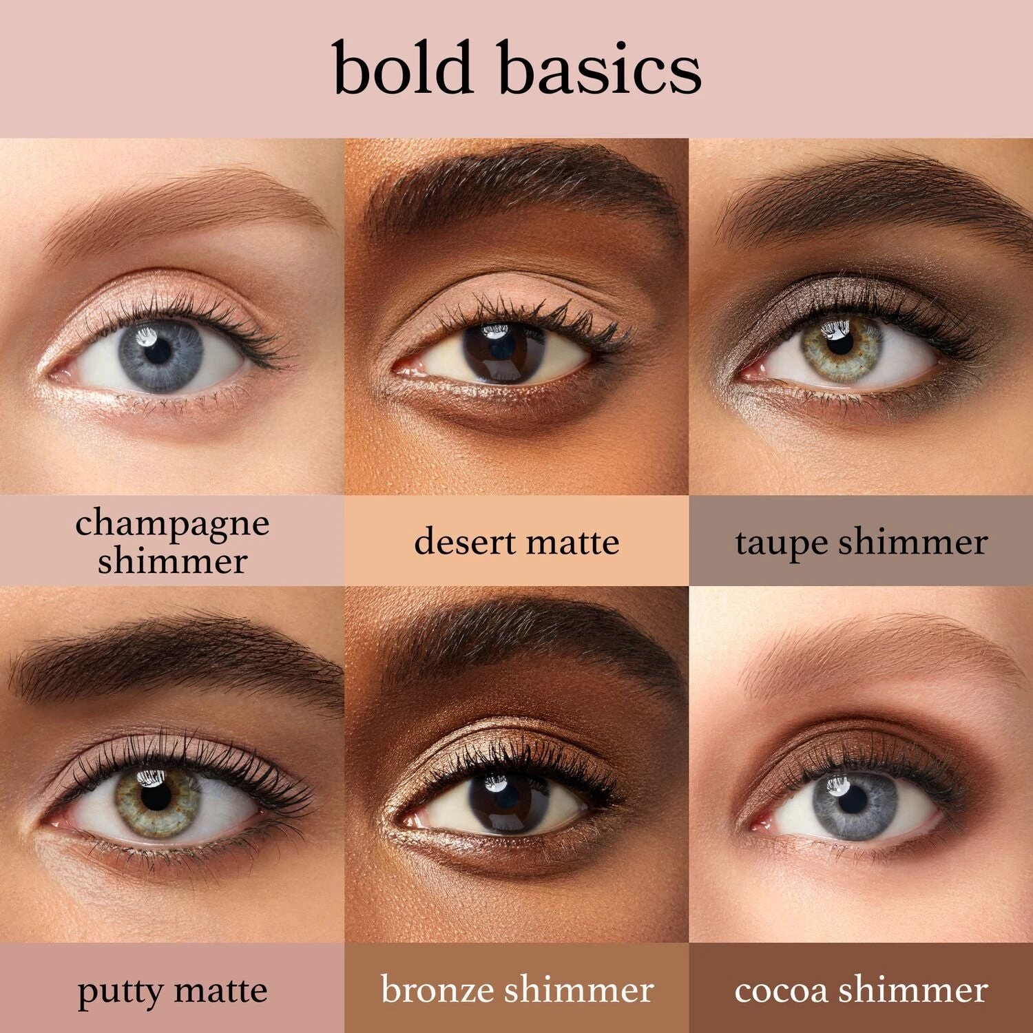 Bold Basics 6 Piece Eyeshadow 101 Crème To Powder Waterproof Eyeshadow Stick Set 2 Bold Basics 6 Piece Eyeshadow 101 Crème To Powder Waterproof Eyeshadow Stick Set - Image 2