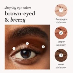 Brown-Eyed & Breezy: Eyeshadow 101 Crème-to-Powder Eyeshadow Stick Trio -GlowNest Store Julep E101 Trio EyeColorBundles Brown UPDATED2024 ECommerce JPG