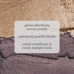Eyeshadow 101 Crème-to-Powder Eyeshadow Stick Duo, Smoky Amethyst & Silver Moonlight Metallic -GlowNest Store Julep ES101Creme to PowderESStickDuo SmokyAmethyst SilverMoonlightMetallic HOLIDAY TextureSwatchwithBenefits01copy ECommerce JPG