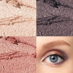 Blue-Eyed & Bold: Eyeshadow 101 Crème-to-Powder Eyeshadow Stick Trio -GlowNest Store Julep Eyeshadow101 PearlShimmerRoseShimmerSmokeyAmethystShimmer BlueEyeBundle ModelGrid ECommerce JPG