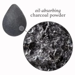 Charcoal Konjac Face Sponge Exfoliating Cleansing Tool -GlowNest Store Julep PDP KonjacSpongeCharcoal macro ECommerce JPG