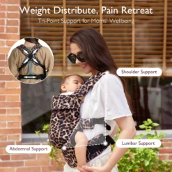 Baby Carrier Newborn To Toddler -Leopard Color -GlowNest Store Leopard 04 d920d55b 3394 4df5 8793 200de0870a26