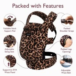 Ergonomic,Cozy And Lightweight - Baby Carrier Newborn To Toddler -GlowNest Store Leopard 05 1