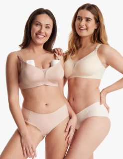 Mesh Support Maternity Bra Pregnancy Padded Wireless Bras - FB051 19 Mesh Support Maternity Bra Pregnancy Padded Wireless Bras - FB051 -GlowNest Store OysterPink 05