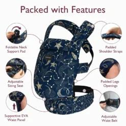 Baby Carrier Newborn To Toddler - Starry Night Color -GlowNest Store StarryNight 05 66d06d27 1326 4559 82f4 7e1f1256d501